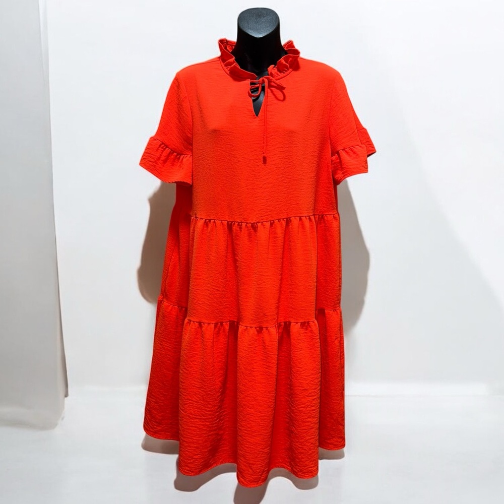 Joie De Vivre Orange Casual Dress size XL